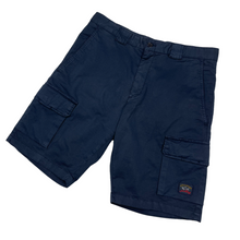 Load image into Gallery viewer, Paul and Shark Navy Bermuda Cargo Shorts - W 34&quot;
