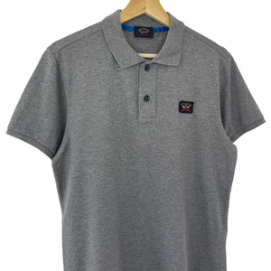 Paul and Shark Grey Short Sleeved Polo - Medium (M) PTP 19.75"