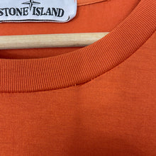 Load image into Gallery viewer, Stone Island Orange Short Sleeved Logo T-Shirt - Double Extra Large (XXL) PTP 24.5&quot;
