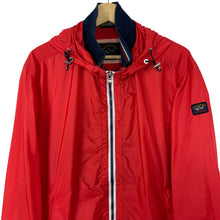 Load image into Gallery viewer, Paul and Shark Red Hooded Logo Jacket - Large (L) PTP 21.5&quot;
