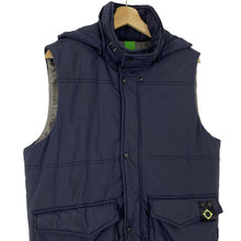 Load image into Gallery viewer, Ma.Strum Navy Hooded Harrier Field Gilet Body Warmer - Medium (M) PTP 22.5&quot;
