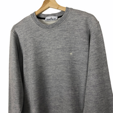 Load image into Gallery viewer, Stone Island Grey Crew Neck Compass Logo Sweater - Medium (M) PTP 20.5&quot;
