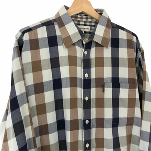 Aquascutum Block Check Long Sleeved Shirt - Extra Large (XL) PTP 27"