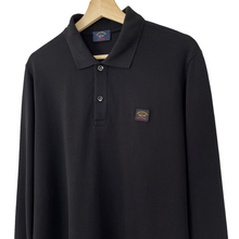 Load image into Gallery viewer, Paul and Shark Black Long Sleeved Polo - Large (L) PTP 21&quot;
