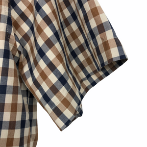 Aquascutum House Check Short Sleeved Shirt - Small (S) PTP 19"