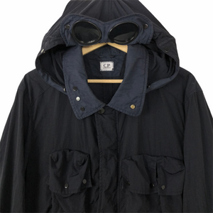 C.P Company Dark Navy Multi Pocket Goggle Jacket - 54 PTP 24.25"