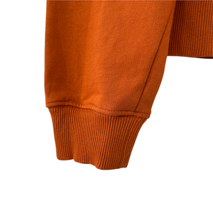 Ma.Strum Orange Crew Neck Logo Sweater - Large (L) PTP 24"