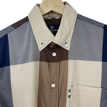 Load image into Gallery viewer, Aquascutum Block Check Short Sleeved Shirt - Medium (M) PTP 21&quot;
