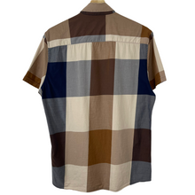 Load image into Gallery viewer, Aquascutum Block Check Short Sleeved Shirt - Medium (M) PTP 21.25&quot;
