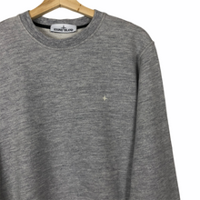 Load image into Gallery viewer, Stone Island Grey Crew Neck Compass Logo Sweater - Medium (M) PTP 20.5&quot;
