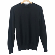 Load image into Gallery viewer, Paul and Shark Black 100% Wool Crew Neck Sweater - Medium (M) PTP 19.5&quot;
