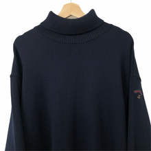 Load image into Gallery viewer, Vintage Paul and Shark Navy Bretagne Roll Neck - Extra Large (XL) PTP 25.5&quot;
