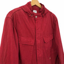 Load image into Gallery viewer, C.P Company Red Goggle Hooded Overshirt - Extra Large (XL) PTP 22.25&quot;
