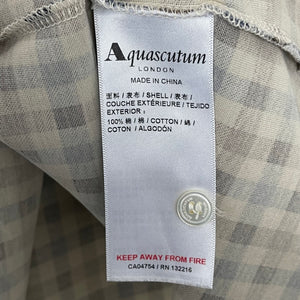 Aquascutum House Check Long Sleeved Polo - Extra Large (XL) PTP 24.25"