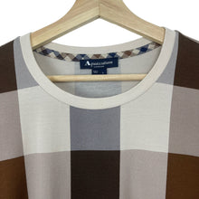 Load image into Gallery viewer, Aquascutum Block Check Short Sleeved T-Shirt - Large (L) PTP 21.25&quot;
