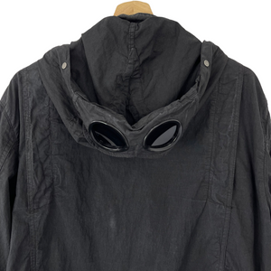 C.P Company Black Goggle Hooded Overshirt - Double Extra Large (XXL) PTP 24"