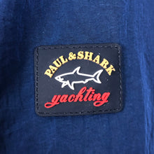 Load image into Gallery viewer, Paul and Shark Blue Nylon Shimmer Overshirt - Large (L) PTP 21.5&quot;
