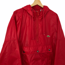 Load image into Gallery viewer, Vintage Red Lacoste Izod Half Zip Cagoule - Large (L) PTP 26.5&quot;
