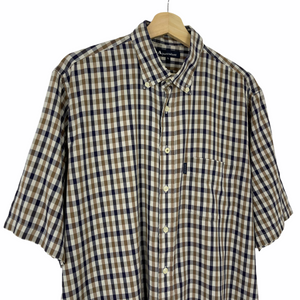 Aquascutum House Check Short Sleeved Shirt - Extra Large (XL) PTP 24.5"