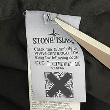 Load image into Gallery viewer, Stone Island Black Full Zip Up Hooded Overshirt - Extra Large (XL) PTP 23.75&quot;
