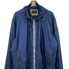 Load image into Gallery viewer, Paul and Shark Navy Blue Hooded Logo Jacket - Triple Extra Large (XXXL) PTP 27&quot;
