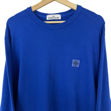 Load image into Gallery viewer, Stone Island Blue Crew Neck Logo Sweater - Extra Large (XL) PTP 23.5&quot;
