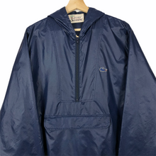 Load image into Gallery viewer, Vintage Dark Navy Lacoste Izod Half Zip Cagoule - Medium (M) PTP 23.5&quot;
