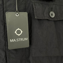 Load image into Gallery viewer, Ma.Strum Black Button Up Multi Pocket Overshirt - Medium (M) PTP 23.5&quot;
