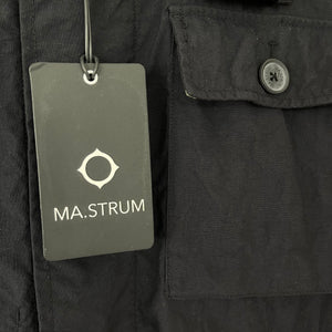 Ma.Strum Black Button Up Multi Pocket Overshirt - Medium (M) PTP 23.5"