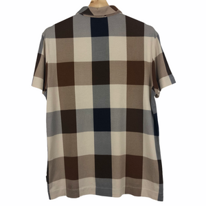 Aquascutum Block Check Short Sleeved Polo - Medium (M) PTP 20.5"