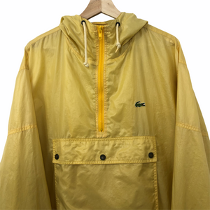 Vintage Yellow Lacoste Izod Half Zip Cagoule - Large (L) PTP 25.5"