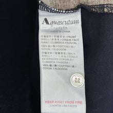 Load image into Gallery viewer, Aquascutum Navy / Block Check Long Sleeved Polo - Medium (M) PTP 22&quot;
