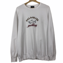 Load image into Gallery viewer, Paul and Shark White Embroidered Logo Crew Neck Sweater - Extra Large (XL) PTP 23&quot;
