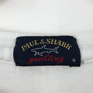 Paul and Shark White Short Sleeved Pocket T-Shirt - Medium (M) PTP 19.5"