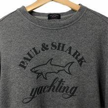 Load image into Gallery viewer, Paul and Shark Grey Crew Neck Logo Sweater - Large (L) PTP 23.25&quot;
