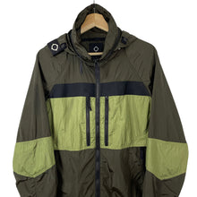 Load image into Gallery viewer, Ma.Strum Khaki Multi Pocket Hooded Crystal Nylon Jacket - Small (S) PTP 21.25&quot;
