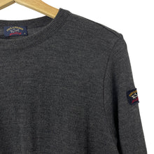 Load image into Gallery viewer, Paul and Shark Grey Crew Neck Wool Sweater - Medium (M) PTP 18&quot;
