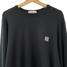 Load image into Gallery viewer, Stone Island Black Crew Neck Logo Sweater - Double Extra Large (XXL) PTP 24&quot;
