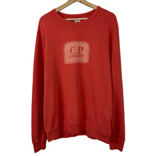 Load image into Gallery viewer, C.P Company Coral Crew Neck Logo Sweater - Extra Large (XL) PTP 23.5&quot;
