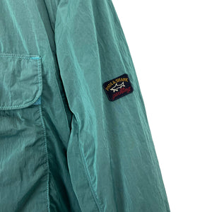 Paul and Shark Water Green Econyl Nylon Metal Overshirt - Triple Extra Large (XXXL) PTP 27"