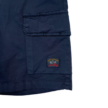 Load image into Gallery viewer, Paul and Shark Navy Bermuda Cargo Shorts - W 34&quot;
