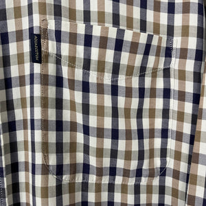 Aquascutum House Check Long Sleeved Shirt - Large (L) PTP 24.5"