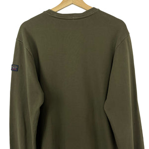 Paul and Shark Khaki Crew Neck Sweater - Extra Large (XL) PTP 22.25"