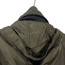 Load image into Gallery viewer, Ma.Strum Khaki Multi Pocket Hooded Crystal Nylon Jacket - Small (S) PTP 21.25&quot;
