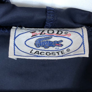 Vintage Dark Navy Lacoste Izod Half Zip Cagoule - Large (L) PTP 25.25"