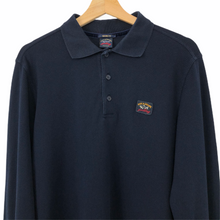 Load image into Gallery viewer, Paul and Shark Navy Long Sleeved Polo - Large (L) PTP 20.5&quot;
