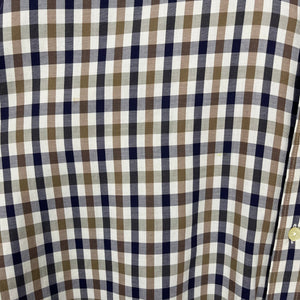 Aquascutum House Check Long Sleeved Shirt - Medium (M) PTP 24"