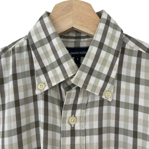 Aquascutum House Check Short Sleeved Shirt - Small (S) PTP 21.75"