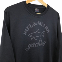 Load image into Gallery viewer, Paul and Shark Navy Logo Crew Neck Sweater - Large (L) PTP 21&quot;
