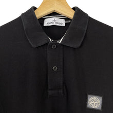 Load image into Gallery viewer, Stone Island Black Short Sleeved Polo - Large (L) PTP 21.5&quot;
